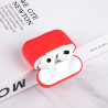 pour AirPods 3 Solid Color Bluetooth Earphone Silicone Protective House Cover - Red