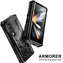 pour Samsung Galaxy Z Fold4  SM-F936B Hybrid Cover with Pen Holder Hinge - Black