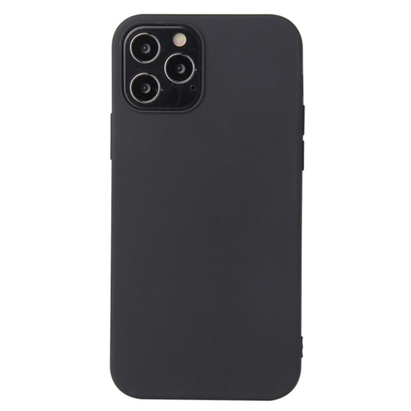 pour iPhone 14 Pro 6.1 inch Flexible TPU Phone Cover Matte Anti-drop Anti-scratch Back House - Black