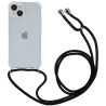 pour iPhone 14 6.1 inch Enhanced Corner Phone House Anti-drop Transparent TPU Cover with Lanyard