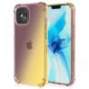 pour iPhone 14 6.1 inch Gradient Design Anti-fall Protection TPU Soft Edge Bumper with r - Black / Gold