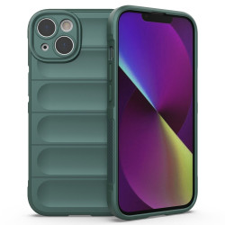 Rugged Back Soft TPU House  pour iPhone 14 Plus 6.7 inch Shock Absorption Mobile Phone Cover - Green