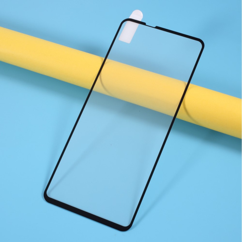 Silk Print Full Size Full Glue Tempered Glass Screen  pour Samsung Galaxy A21s