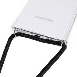 Shockproof Corner Airbag Clear TPU House  pour Samsung Galaxy S22 Ultra , Anti-fall Mobile Phone Cover with Lanyard