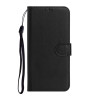 Solid Color Leather with Wallet Cover  pour Samsung Galaxy A21s - Black