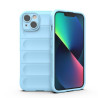 pour iPhone 13 6.1 inch Bump Proof Rugged Back Shell Soft TPU Phone House - Baby Blue