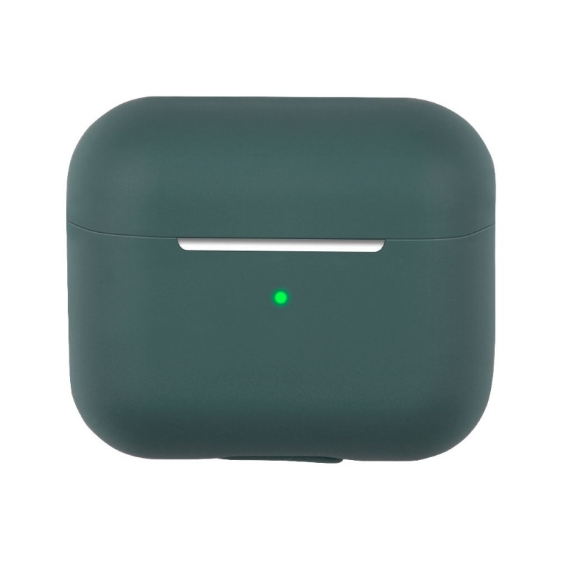 pour AirPods 3 Solid Color Bluetooth Earphone Silicone Protective House Cover - Dark Green