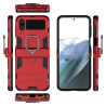 Samsung Galaxy Z Flip4  Rotatable Ring Holder Kickstand Phone House Kickstand Shock Absorption Cover - Red