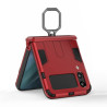 Samsung Galaxy Z Flip4  Rotatable Ring Holder Kickstand Phone House Kickstand Shock Absorption Cover - Red