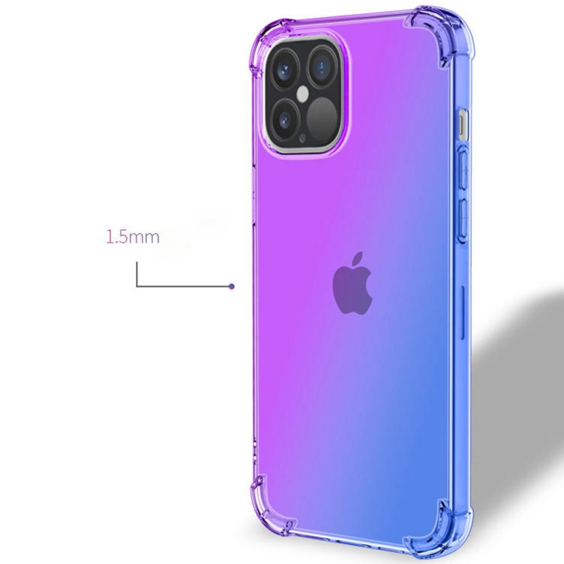 iPhone 14 6.1 inch Gradient Design Anti-fall Protection TPU Soft Edge Bumper with r - Purple / Blue