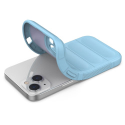 iPhone 14 6.1 inch Soft TPU House Rugged Back Shock Absorption Mobile Phone Cover - Baby Blue