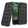 pour iPhone 12 6.1 inch Drop Protection Rugged Back Shell TPU Phone House - Black