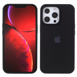 Solid Silicone House  pour iPhone 13 Pro Max 6.7 inch Mobile Phone Back Shell Cover - Black