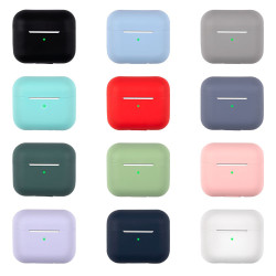 pour AirPods 3 Solid Color Bluetooth Earphone Silicone Protective House Cover - White