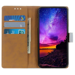 pour Samsung Galaxy S23  PU Leather Phone Anti-drop Cover Foldable Stand Protective House with Wallet - Purple