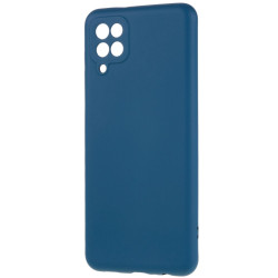 pour Samsung Galaxy A12 / M12 / A12 Nacho 4G Liquid Silicone  Drop-proof Cover 2.0mm Thick Arc  - Blue