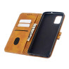 Wallet Leather Stand Phone Cover with Lanyard  pour Samsung Galaxy A41 (Global Version) - Brown