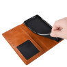 Retro Style Auto-absorbed Wallet Stand TPU + PU Leather Phone House  pour Samsung Galaxy S21 4G/ - Brown