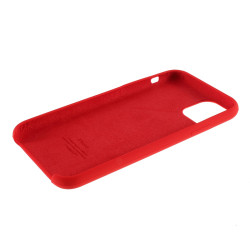 Silky Soft Solid Silicone Phone Cover  pour iPhone 11 Pro Max 6.5 inch (2019) - Red