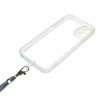 pour iPhone 11 6.1 inch Anti-drop Transparent Back House TPU Phone Cover with Detachable Lanyard - Grey