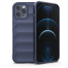 pour iPhone 12 Pro Max 6.7 inch TPU Phone House, Anti-fall Rugged Back Shell Cover - Dark Blue