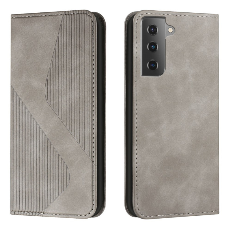 Wallet Stand Design Auto Closing Magnetic Flip Phone House Protective Cover  pour Samsung Galaxy S22 Plus - Grey