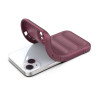 pour iPhone 13 6.1 inch Bump Proof Rugged Back Shell Soft TPU Phone House - Wine Red