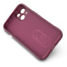 pour iPhone 13 6.1 inch Bump Proof Rugged Back Shell Soft TPU Phone House - Wine Red