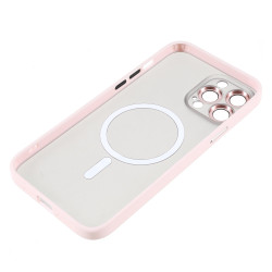 Compatible with MagSafe Wireless Charging Phone House  pour iPhone 13 Pro Max 6.7 inch, Skin-touch PC + - Pink