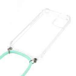 House Cover with Lanyard  pour iPhone 13 Pro 6.1 inch - Mint Green