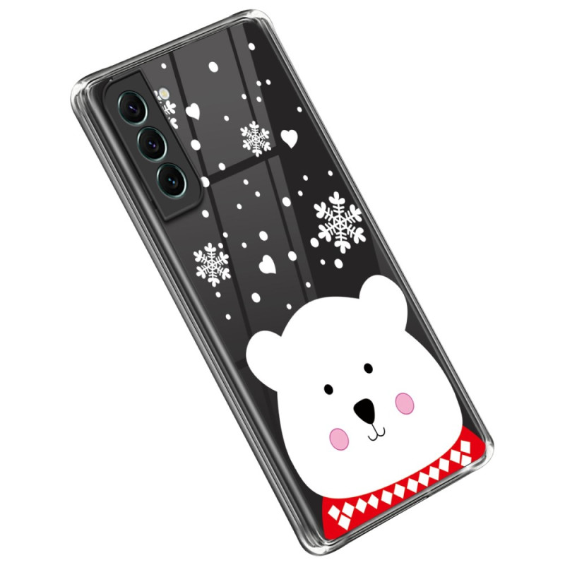 pour Samsung Galaxy S22  Christmas House Anti-drop Protective Xmas Phone Cover - Chubby Bear