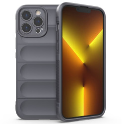 pour iPhone 13 Pro Max 6.7 inch Shockproof Rugged Back Shell TPU Phone House - Dark Grey