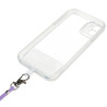 pour iPhone 11 6.1 inch Anti-drop Transparent Back House TPU Phone Cover with Detachable Lanyard - Purple