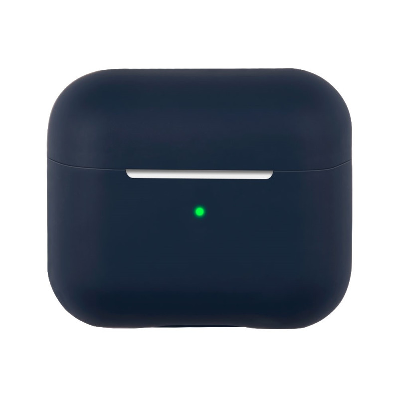 pour AirPods 3 Solid Color Bluetooth Earphone Silicone Protective House Cover - Midnight Blue