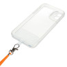 pour iPhone 11 6.1 inch Anti-drop Transparent Back House TPU Phone Cover with Detachable Lanyard - Orange