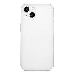For iPhone 15 Matte Slim-Fit Phone Shell TPU Phone Case Soft Smartphone Back Cover - White