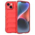 For iPhone 15 Soft TPU Cell Phone Case Anti-drop Rugged Phone Back Cover - Red