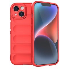 For iPhone 15 Soft TPU Cell Phone Case Anti-drop Rugged Phone Back Cover - Red