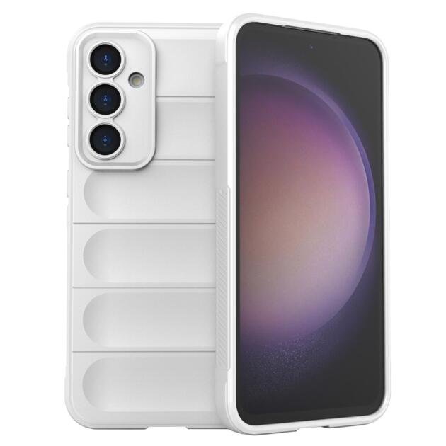 Rugged TPU Shell for Samsung Galaxy S23 FE , Anti-slip Drop Protection Phone Case - White