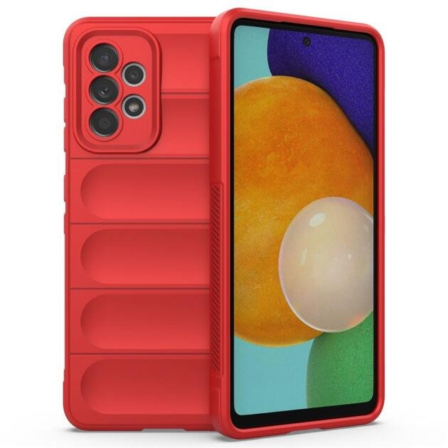 For Samsung Galaxy A52 4G/5G/A52s 5G Non-Slip Soft TPU Phone Case Drop-Proof Cell Phone Protective Cover - Red