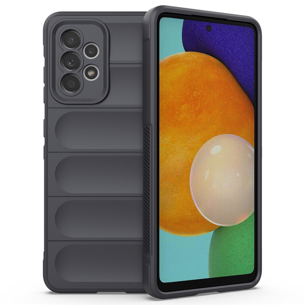 For Samsung Galaxy A52 4G/5G/A52s 5G Non-Slip Soft TPU Phone Case Drop-Proof Cell Phone Protective Cover - Dark Grey