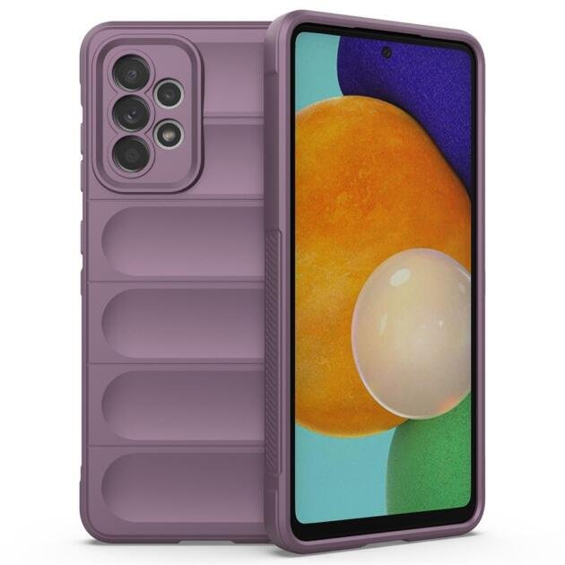 For Samsung Galaxy A52 4G/5G/A52s 5G Non-Slip Soft TPU Phone Case Drop-Proof Cell Phone Protective Cover - Light Purple