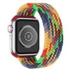 [Size XL] Waterproof Stretchable Braided Watch Strap Sports Replacement Watchband for Apple Watch Ultra 49mm / Series 8 45mm / 7 45mm / 6 / 5 / 4 / SE 44mm / SE (2022) 44mm / 3 / 2 / 1 42mm - Colorful Green