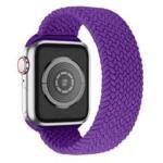 [Size XL] Waterproof Stretchable Braided Watch Strap Sports Replacement Watchband for Apple Watch Ultra 49mm / Series 8 45mm / 7 45mm / 6 / 5 / 4 / SE 44mm / SE (2022) 44mm / 3 / 2 / 1 42mm - Purple