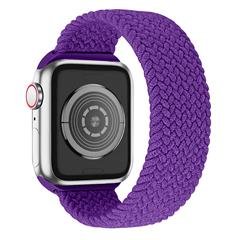 [Size XL] Waterproof Stretchable Braided Watch Strap Sports Replacement Watchband for Apple Watch Ultra 49mm / Series 8 45mm / 7 45mm / 6 / 5 / 4 / SE 44mm / SE (2022) 44mm / 3 / 2 / 1 42mm - Purple