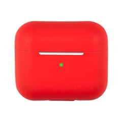 For AirPods 3 Solid Color Bluetooth Earphone Silicone Protective Case Cover - Red