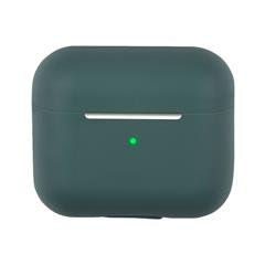 For AirPods 3 Solid Color Bluetooth Earphone Silicone Protective Case Cover - Dark Green