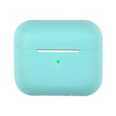 For AirPods 3 Solid Color Bluetooth Earphone Silicone Protective Case Cover - Mint Green
