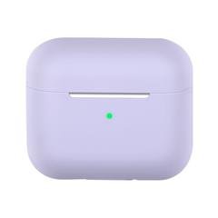 For AirPods 3 Solid Color Bluetooth Earphone Silicone Protective Case Cover - Lavender