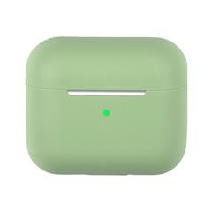 For AirPods 3 Solid Color Bluetooth Earphone Silicone Protective Case Cover - Matcha Green